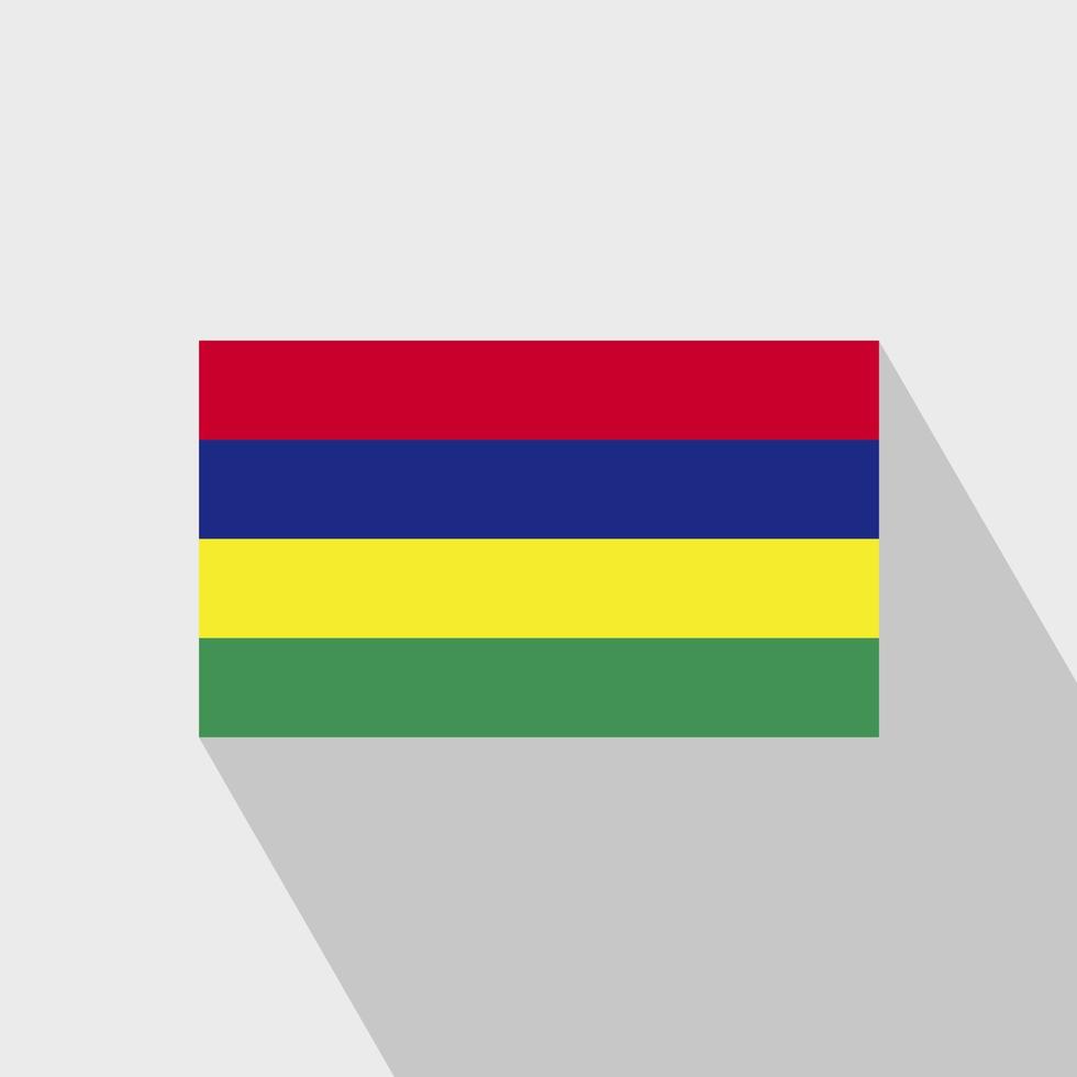 mauritius bandiera lungo ombra design vettore