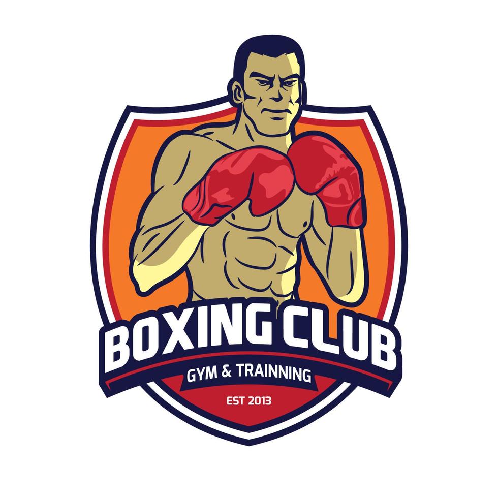 pugile vettore illustrazione, Perfetto per maglietta e boxe club logo design