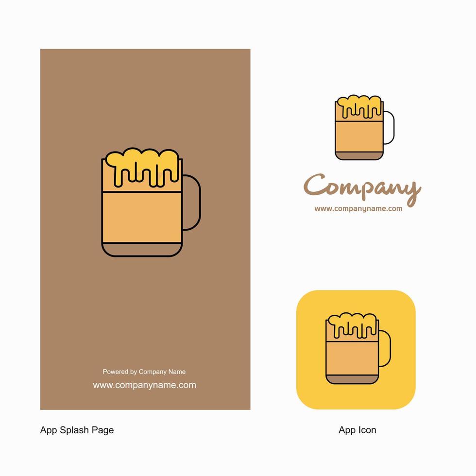 birra azienda logo App icona e spruzzo pagina design creativo attività commerciale App design elementi vettore