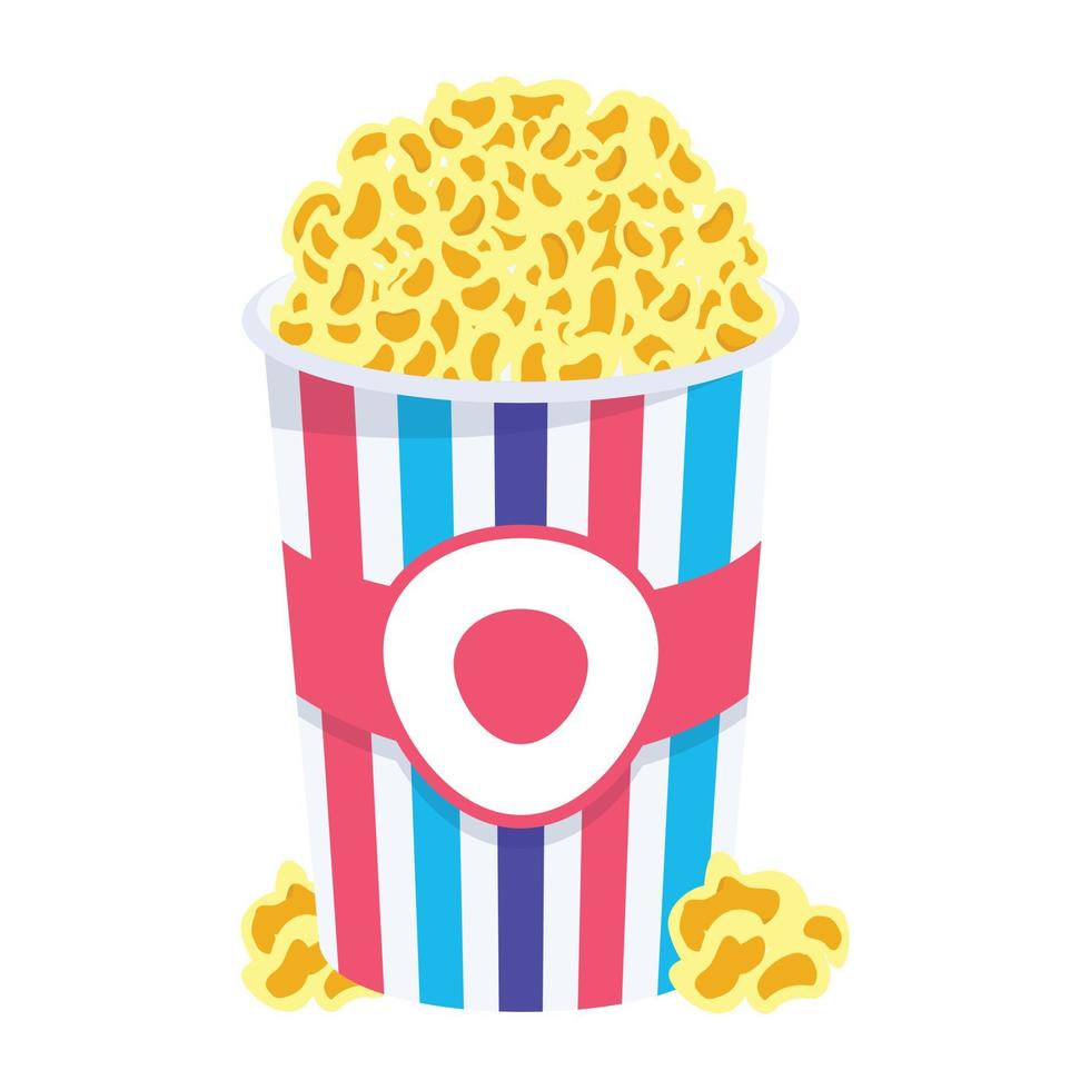 Guarda a Questo piatto design di Popcorn vettore