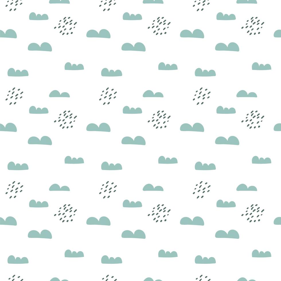 seamless scandinavo con nuvole e pioggia vettore