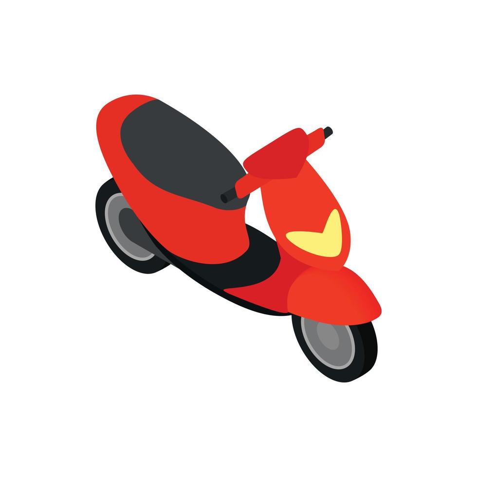 motocicletta icona, isometrico 3d stile vettore