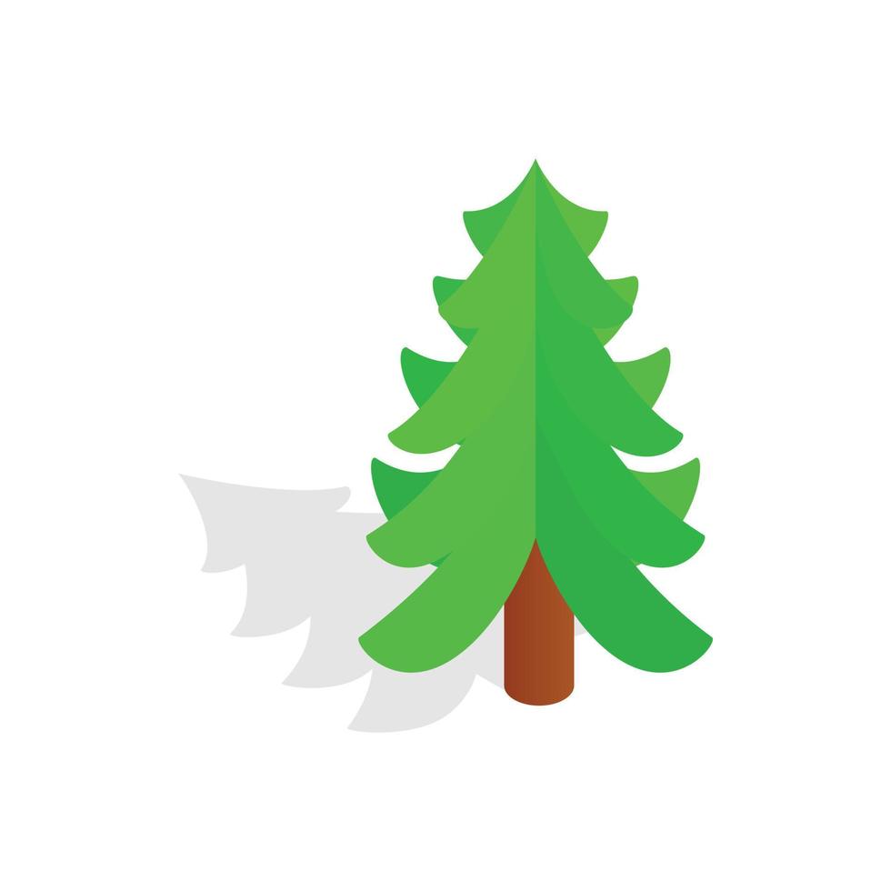 Natale albero icona, isometrico 3d stile vettore