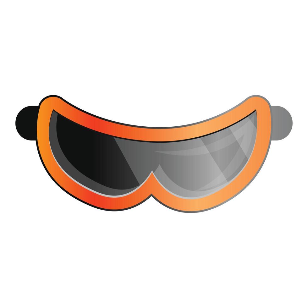 sciare goggle icona, cartone animato stile vettore