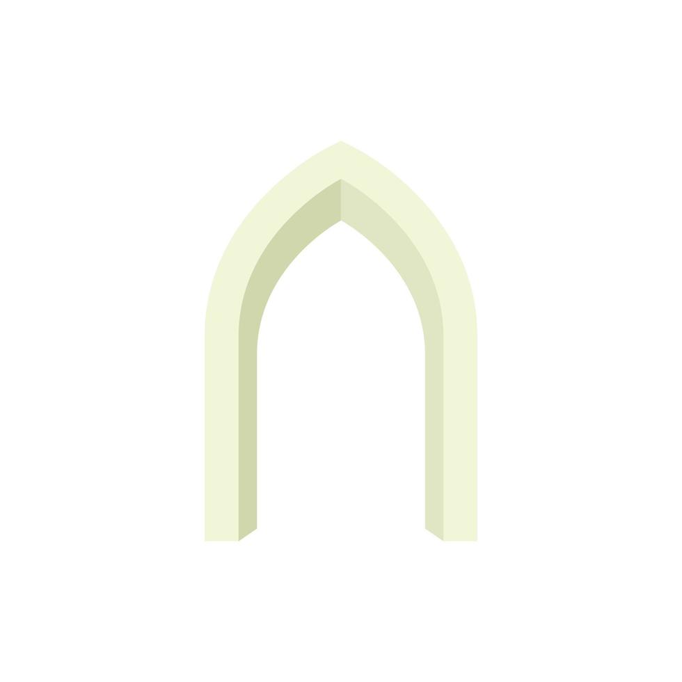 Gotico portale icona nel cartone animato stile vettore