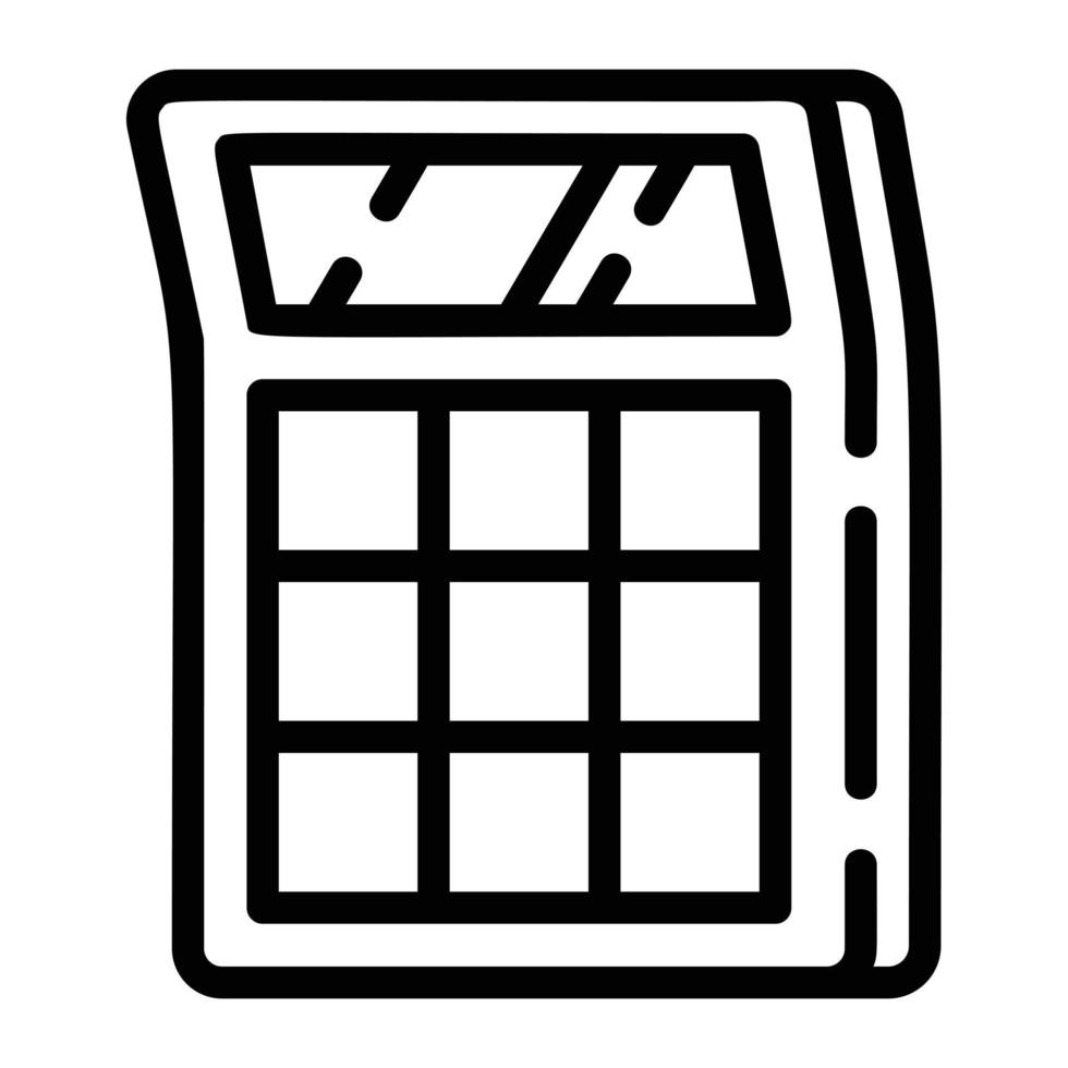 calcolatrice icona, schema stile vettore