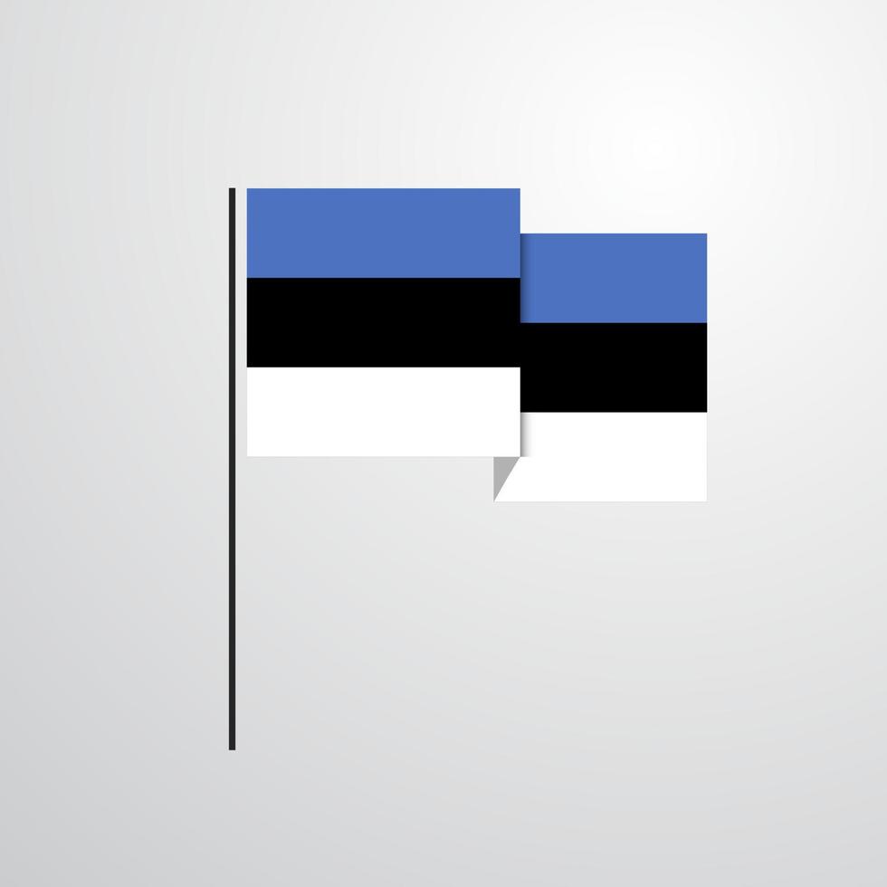 Estonia agitando bandiera design vettore