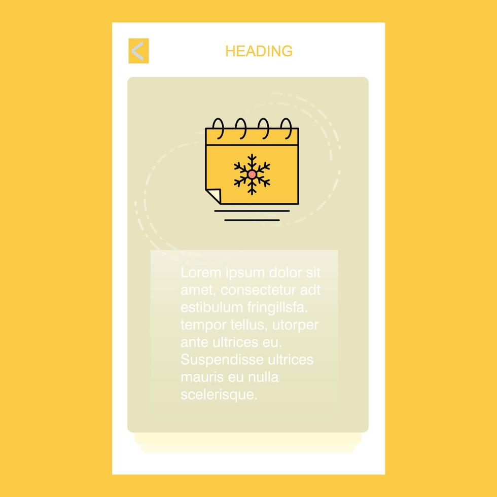 Natale calendario mobile verticale bandiera design design vettore
