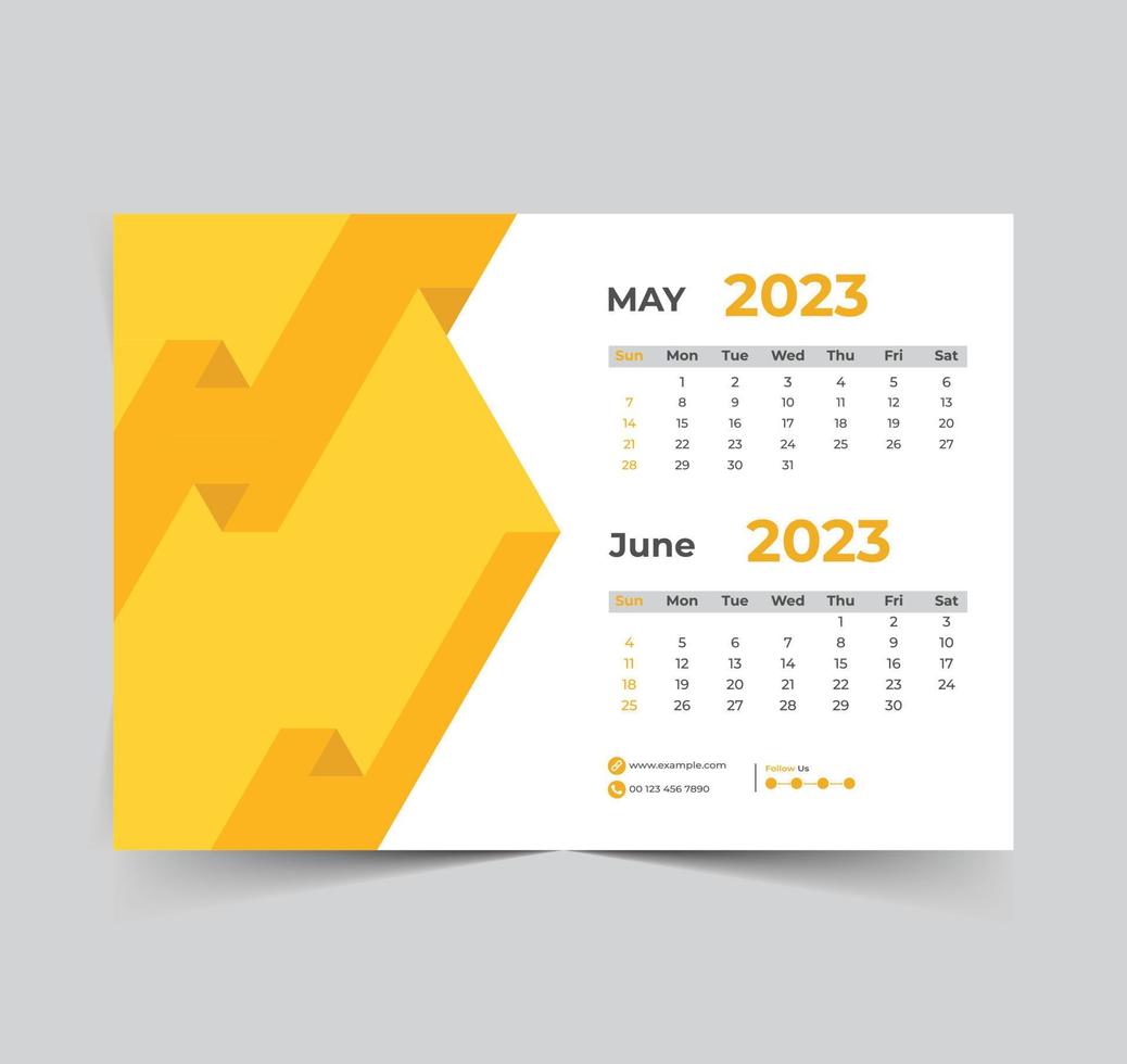 2023 calendario contento nuovo anno design vettore