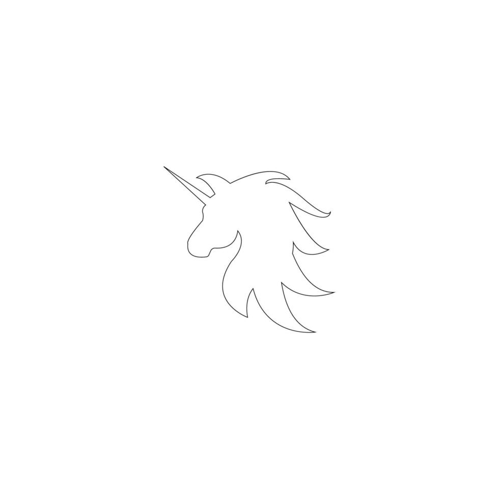 unicorno icona illustrazione vettore