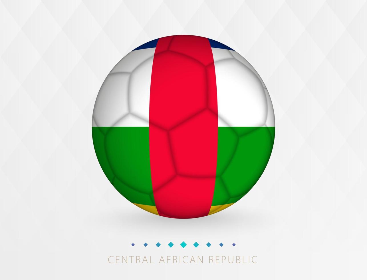 calcio palla con centrale africano repubblica bandiera modello, calcio palla con bandiera di centrale africano repubblica nazionale squadra. vettore