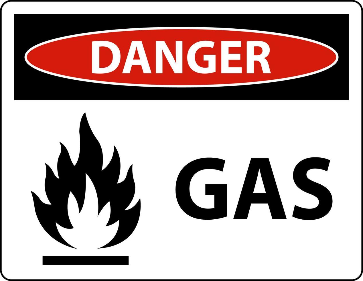 simbolo Pericolo cartello gas su bianca sfondo vettore