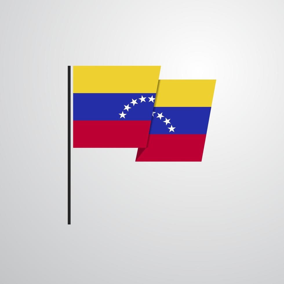 Venezuela agitando bandiera design vettore