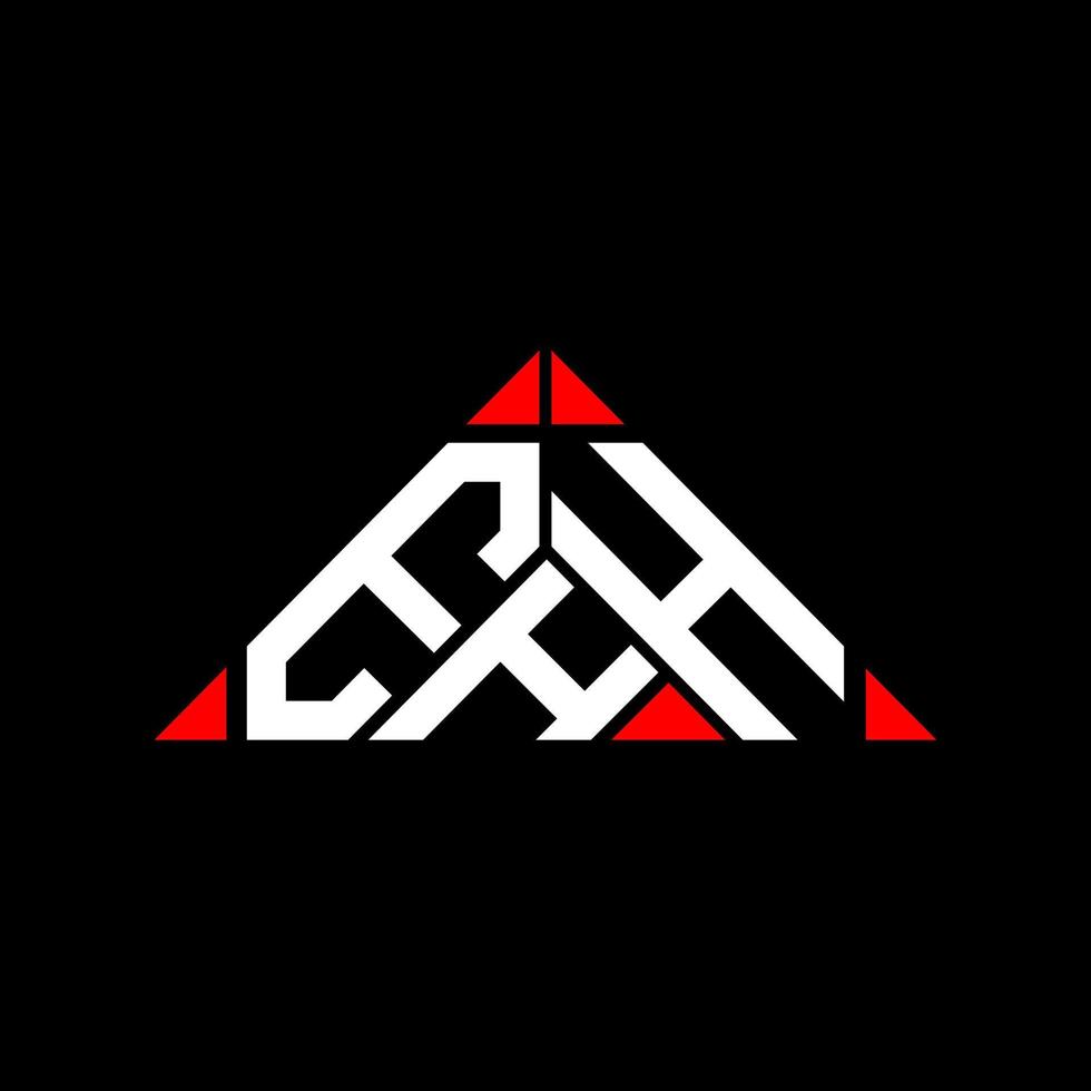 eh lettera logo creativo design con vettore grafico, eh semplice e moderno logo nel il giro triangolo forma.