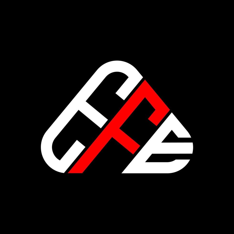 efe lettera logo creativo design con vettore grafico, efe semplice e moderno logo nel il giro triangolo forma.