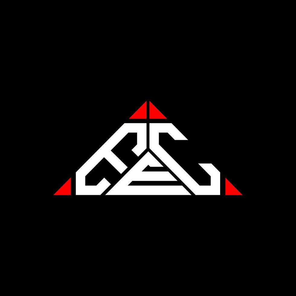 eec lettera logo creativo design con vettore grafico, eec semplice e moderno logo nel il giro triangolo forma.