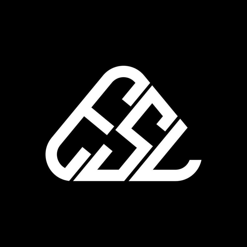 esl lettera logo creativo design con vettore grafico, esl semplice e moderno logo nel il giro triangolo forma.