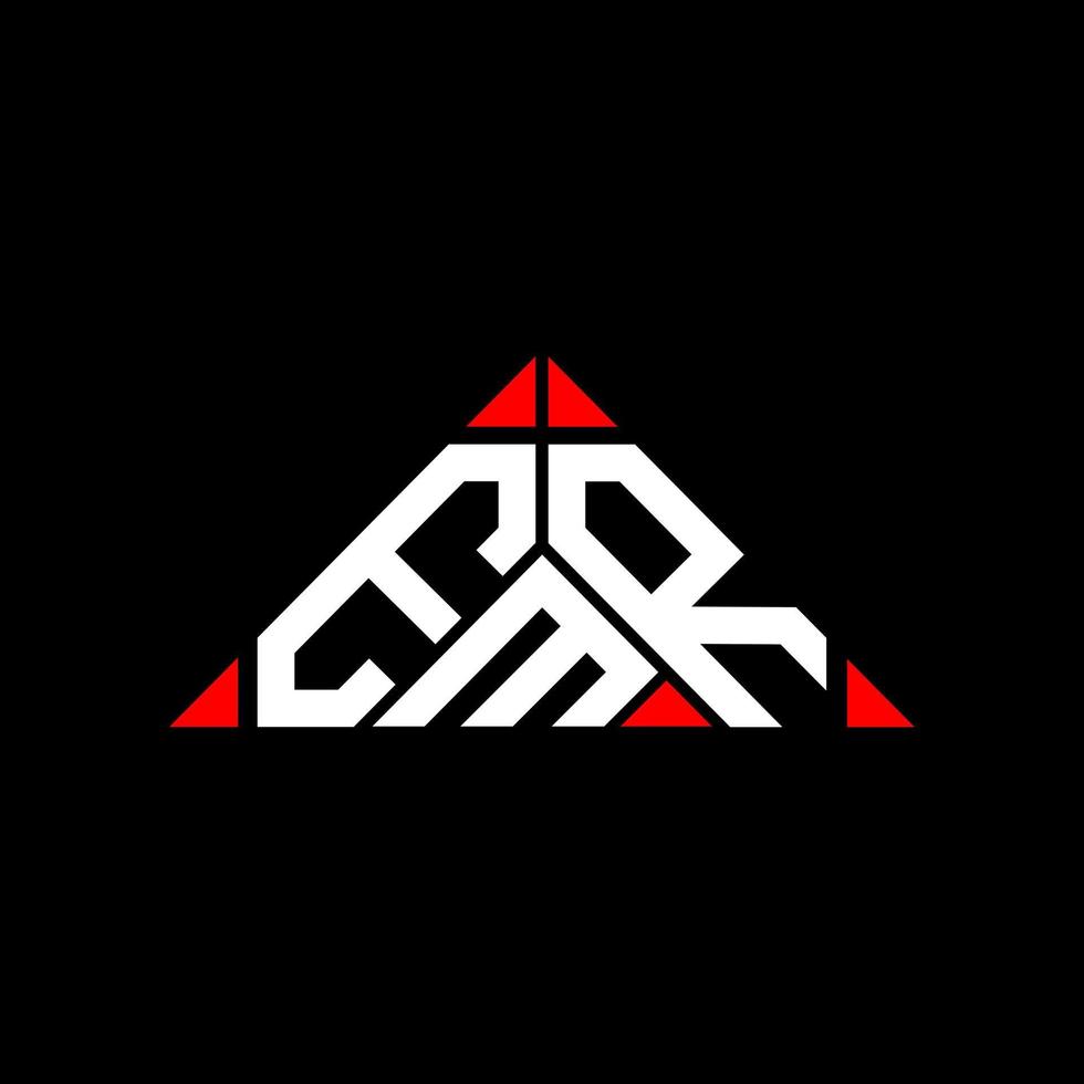 emr lettera logo creativo design con vettore grafico, emr semplice e moderno logo nel il giro triangolo forma.