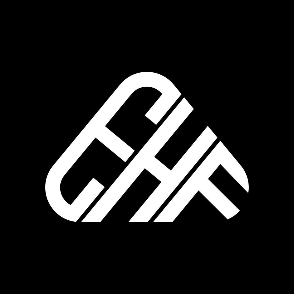 ehf lettera logo creativo design con vettore grafico, ehf semplice e moderno logo nel il giro triangolo forma.