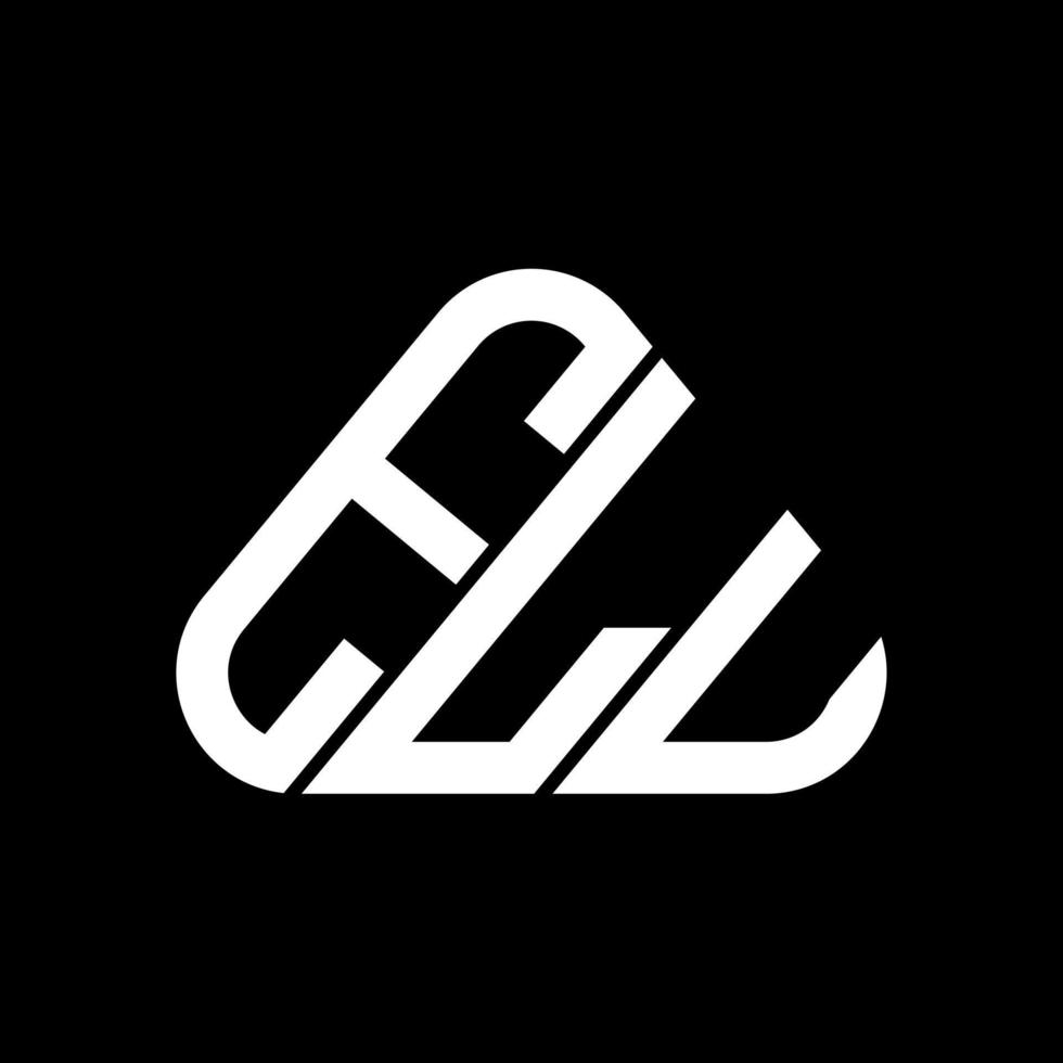 elu lettera logo creativo design con vettore grafico, elu semplice e moderno logo nel il giro triangolo forma.