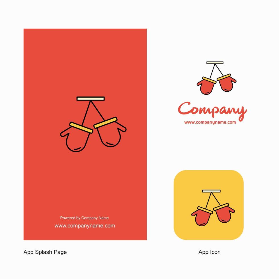 guanti azienda logo App icona e spruzzo pagina design creativo attività commerciale App design elementi vettore