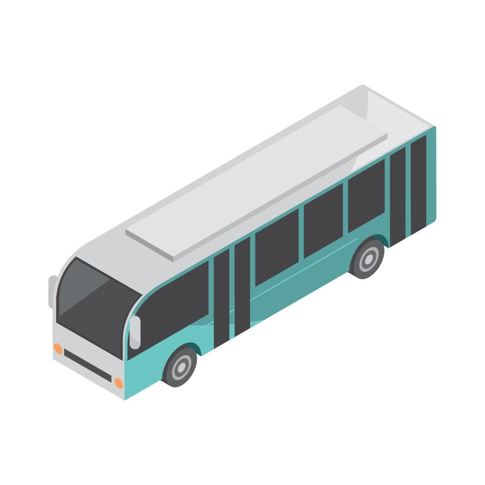 isometrico trasporto autobus vettore