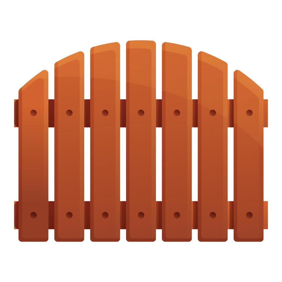legna barriera icona, cartone animato stile vettore
