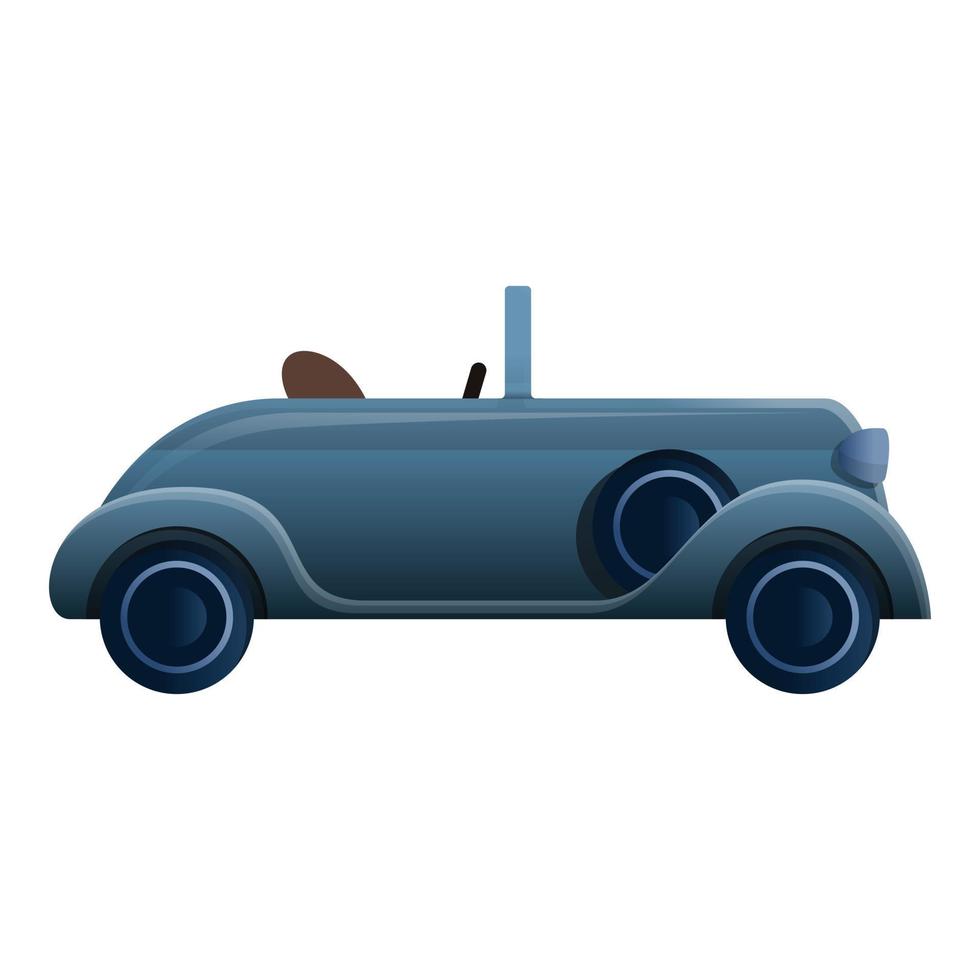 vecchio cabriolet auto icona, cartone animato stile vettore