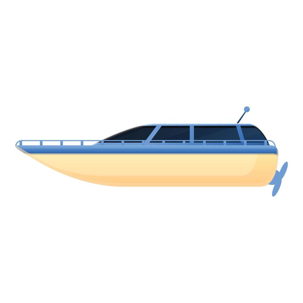barca giocattolo a distanza controllo icona, cartone animato stile vettore