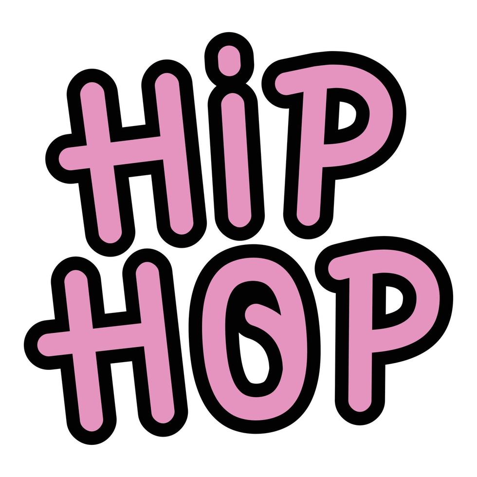 hiphop parete dipingere icona, schema stile vettore