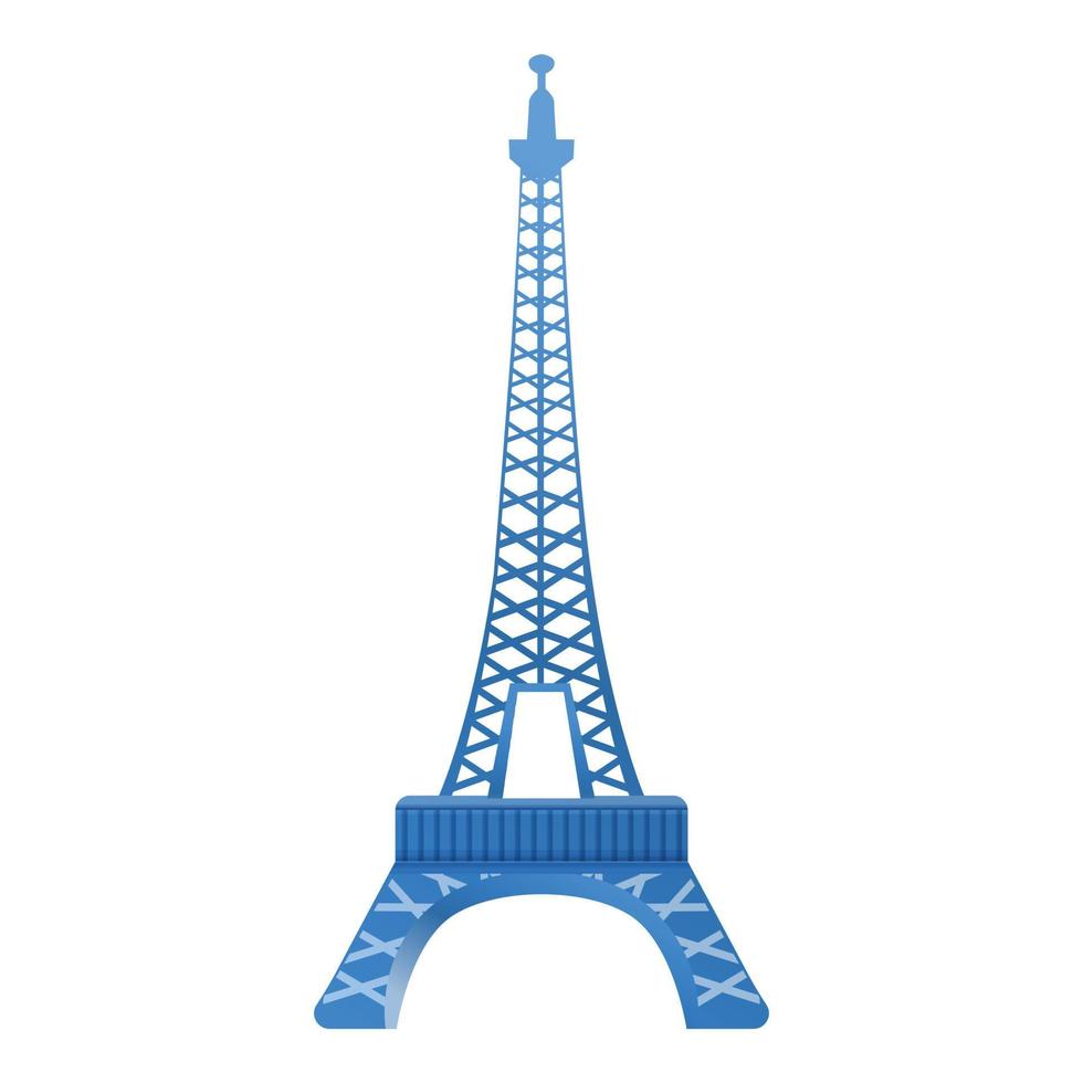 Parigi eiffel Torre icona, cartone animato stile vettore