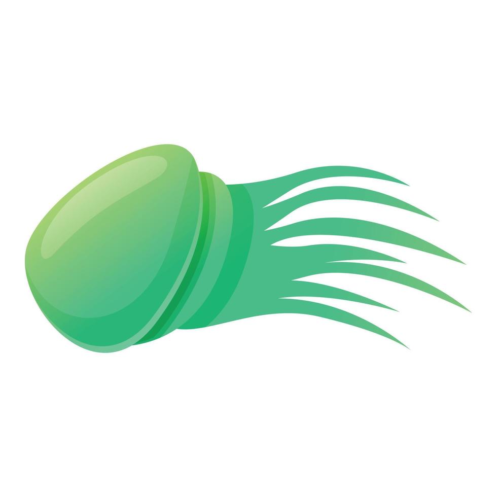 verde parassita icona, cartone animato stile vettore