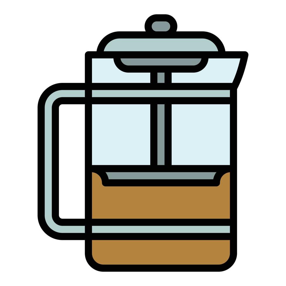 caffè bicchiere stampa icona, schema stile vettore