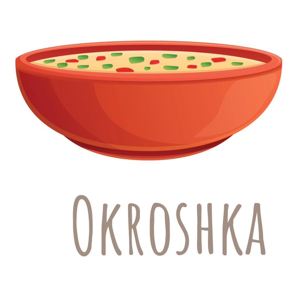 okroshka icona, cartone animato stile vettore