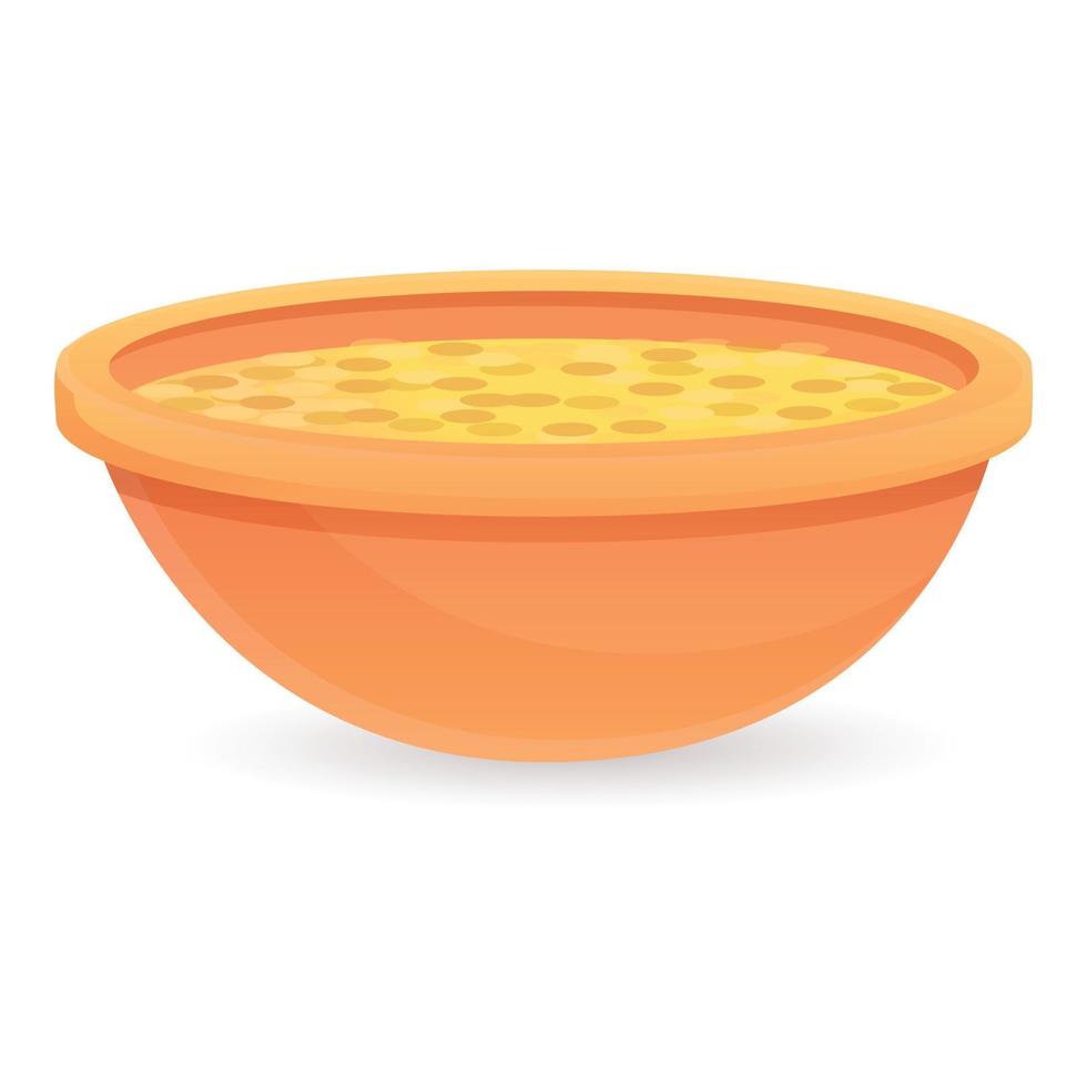 superfood la minestra icona, cartone animato stile vettore