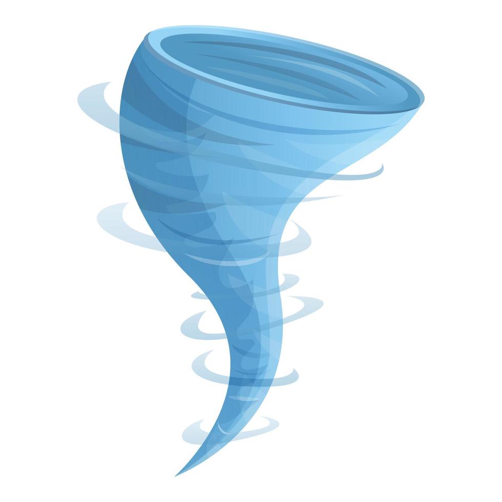 mulinello tornado icona, cartone animato stile vettore