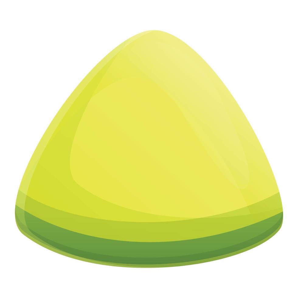 tagliare avocado pezzo icona, cartone animato stile vettore