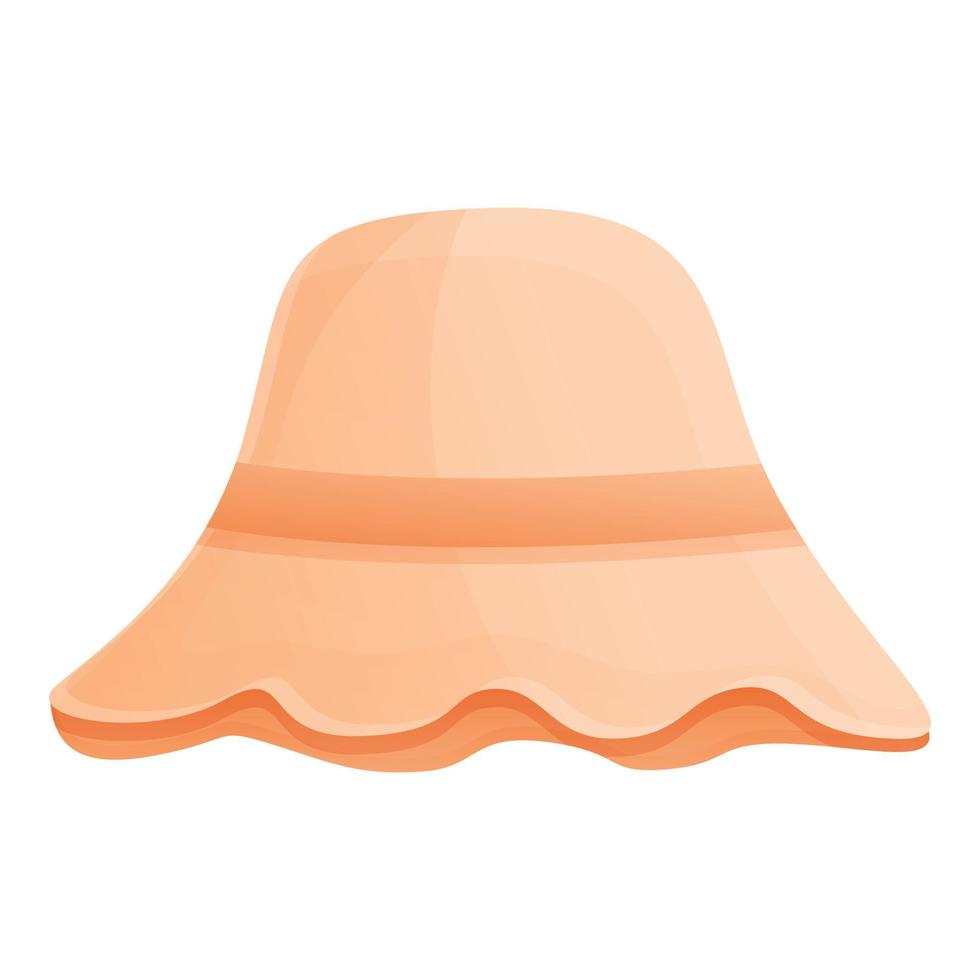 sauna tessile cappello icona, cartone animato stile vettore