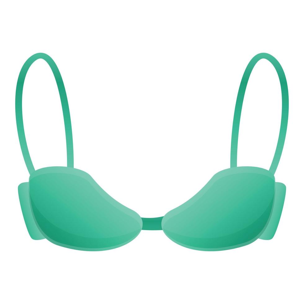 camiciola reggiseno icona, cartone animato stile vettore