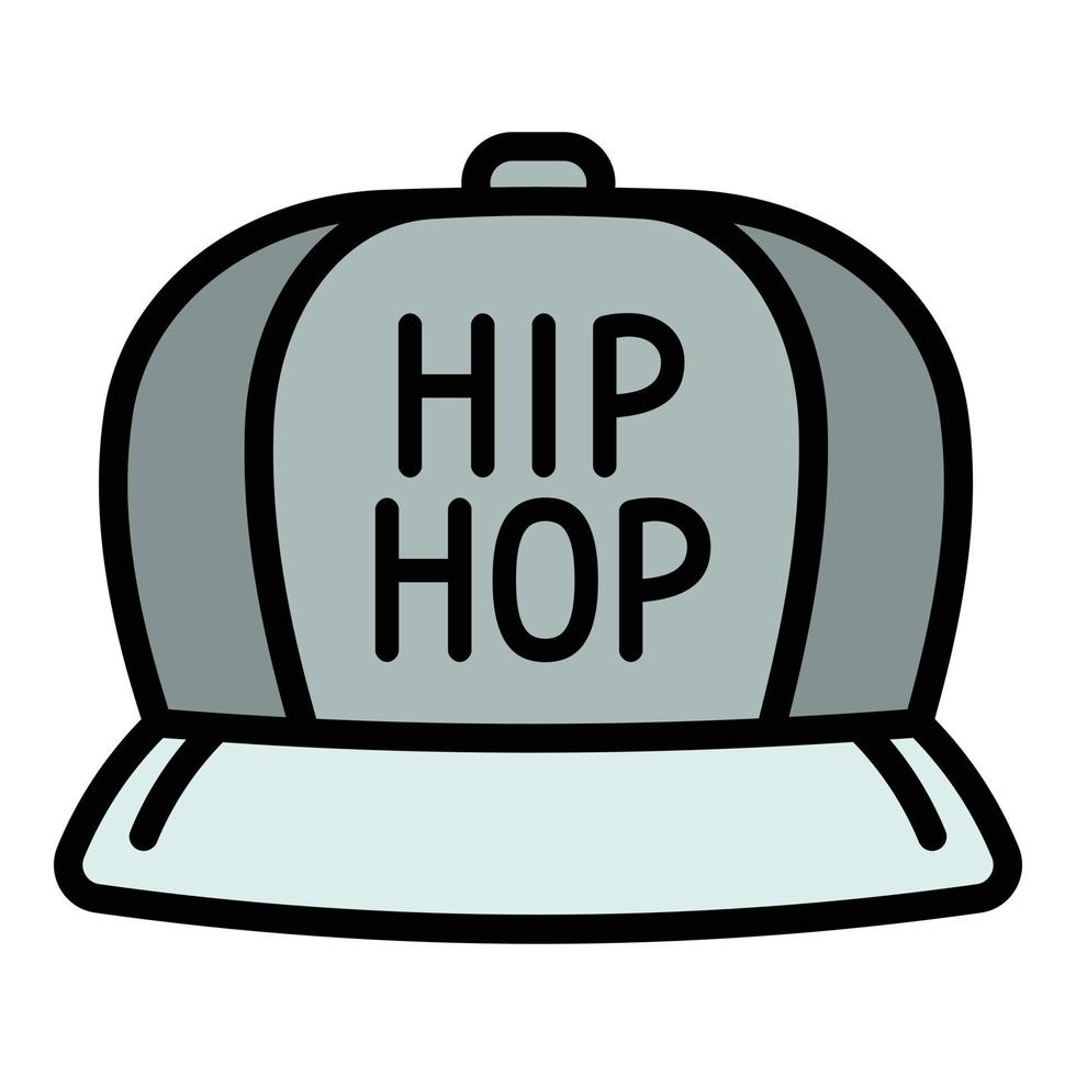 hiphop berretto icona, schema stile vettore