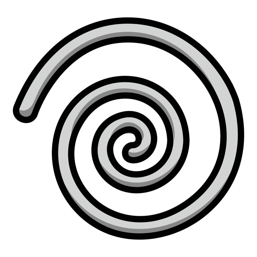 spirale bobina icona, schema stile vettore