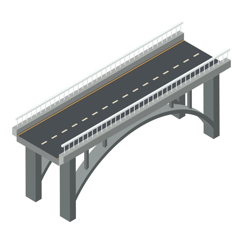 acquedotto ponte icona, isometrico stile vettore