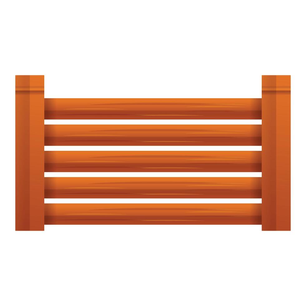 legna orizzontale recinto icona, cartone animato stile vettore