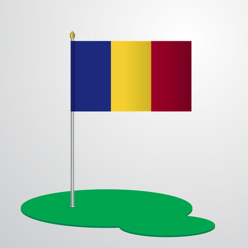 Romania bandiera polo vettore