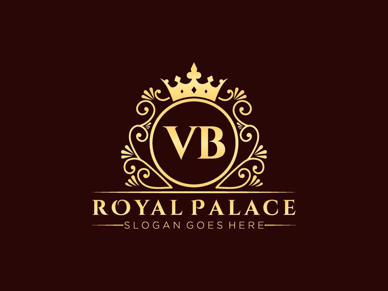 lettera vb antico reale lusso vittoriano logo con ornamentale telaio. vettore
