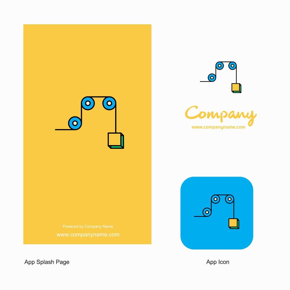 puleggia azienda logo App icona e spruzzo pagina design creativo attività commerciale App design elementi vettore