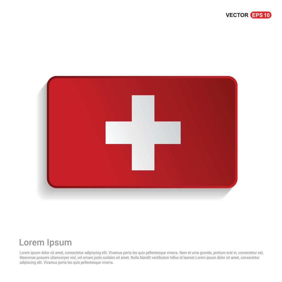 Svizzera bandiera design vettore