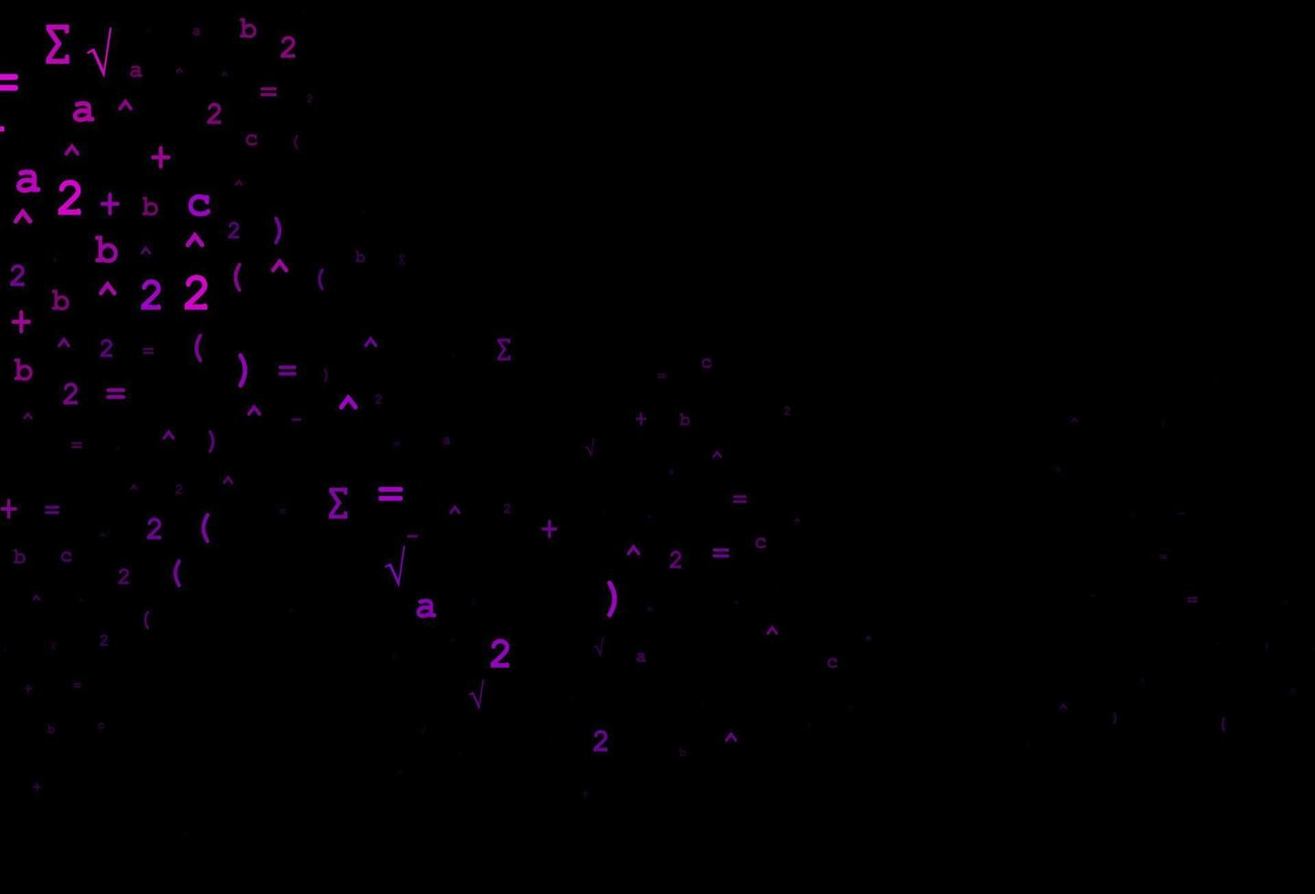 sfondo vettoriale rosa scuro con simboli numerici.