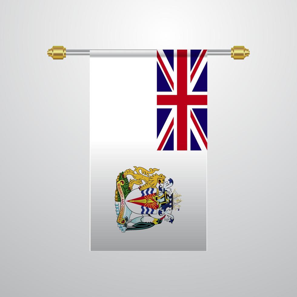 Britannico antartico territorio sospeso bandiera vettore