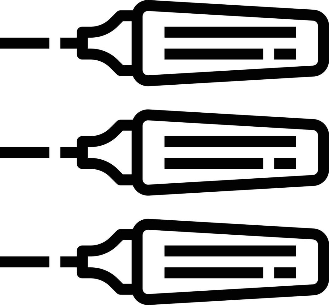 evidenziatore Stazionario evidenziare attrezzo - schema icona vettore
